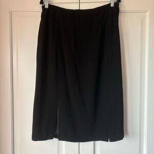 Zelda Black Crepe Straight Skirt. Size 16 Pre Loved.